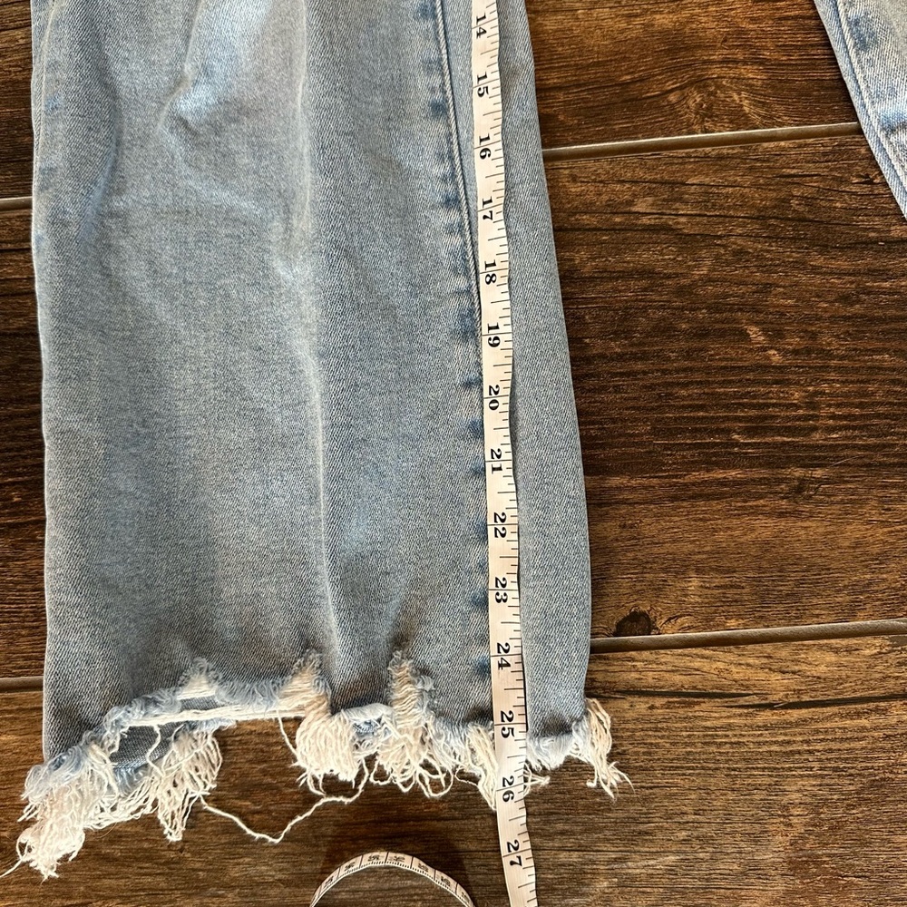 mica Light Blue Ripped Straight Leg Jeans - Picture 7 of 7